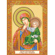 Icon's charts on artistic canvas Icon of the Mother of God "Refreshing and Refuge"