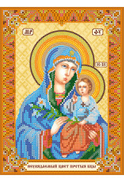 Icon's charts on artistic canvas Icon of the Mother of God «The Unfading Blossom»