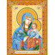 Icon's charts on artistic canvas Icon of the Mother of God «The Unfading Blossom»
