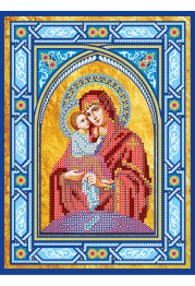 Icon's charts on artistic canvas Our Lady Pochaev