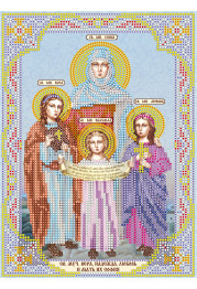 Icon's charts on artistic canvas Icons "St.Vera, Nadegda, Lubov and their Mother Sophia"
