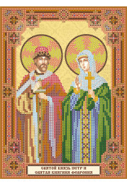 Icon's charts on artistic canvas Icons "St.Petr the Prince and St.Fevronia the Princess"