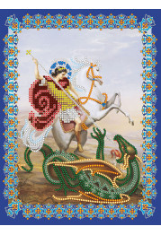 Icon's charts on artistic canvas St.George Conqueror Icon
