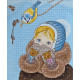 Cross-stitch kits Girl and bird