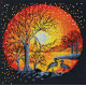 Cross-stitch kits Heron at sunset