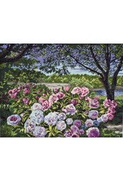 Cross-stitch kits Garden peonies