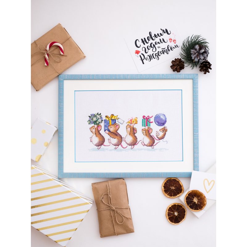 Cross-stitch kits We are in a hurry to greet