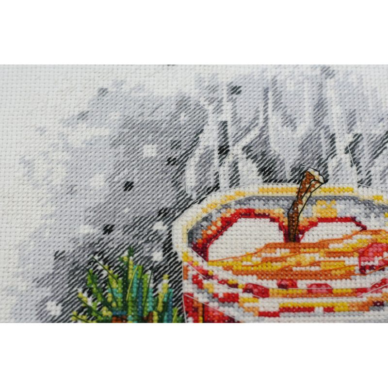Cross-stitch kits Winter tea