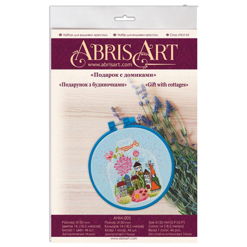 Cross-stitch kits Gift with cottages
