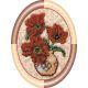 Mini Bead embroidery kit Vase with poppies