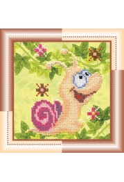 Mini Bead embroidery kit Snail