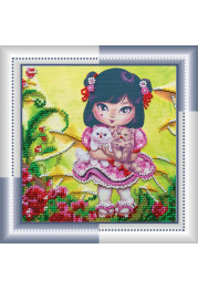 Mini Bead embroidery kit Kitty
