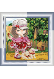 Mini Bead embroidery kit Puppies tamer