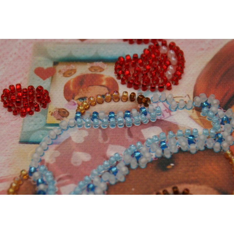 Mini Bead embroidery kit Favourite bear