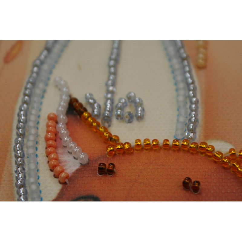 Mini Bead embroidery kit Fox pup