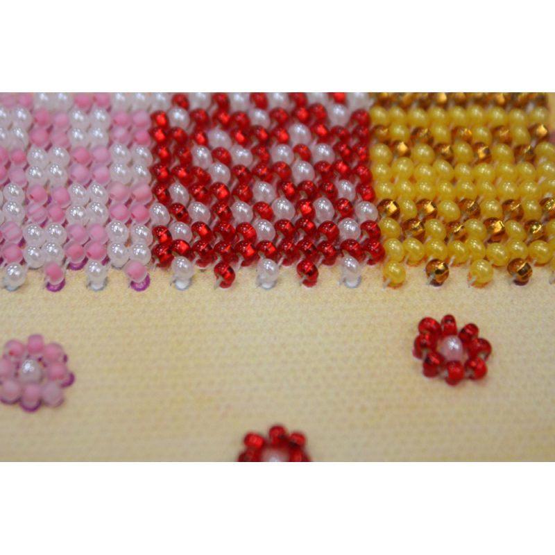 Mini Bead embroidery kit Bears and basket