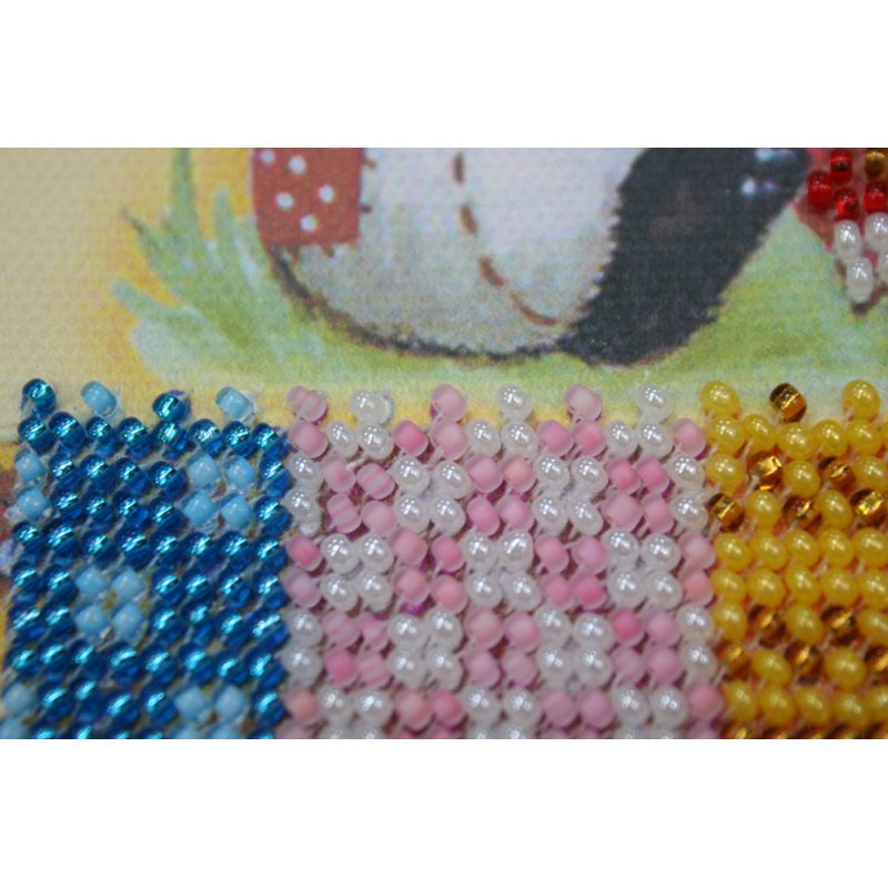 Mini Bead embroidery kit Bears and basket
