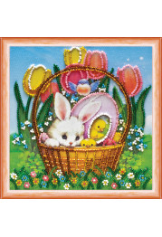 Mini Bead embroidery kit Happy Easter
