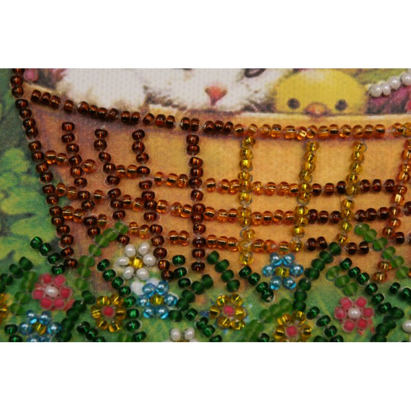 Mini Bead embroidery kit Happy Easter