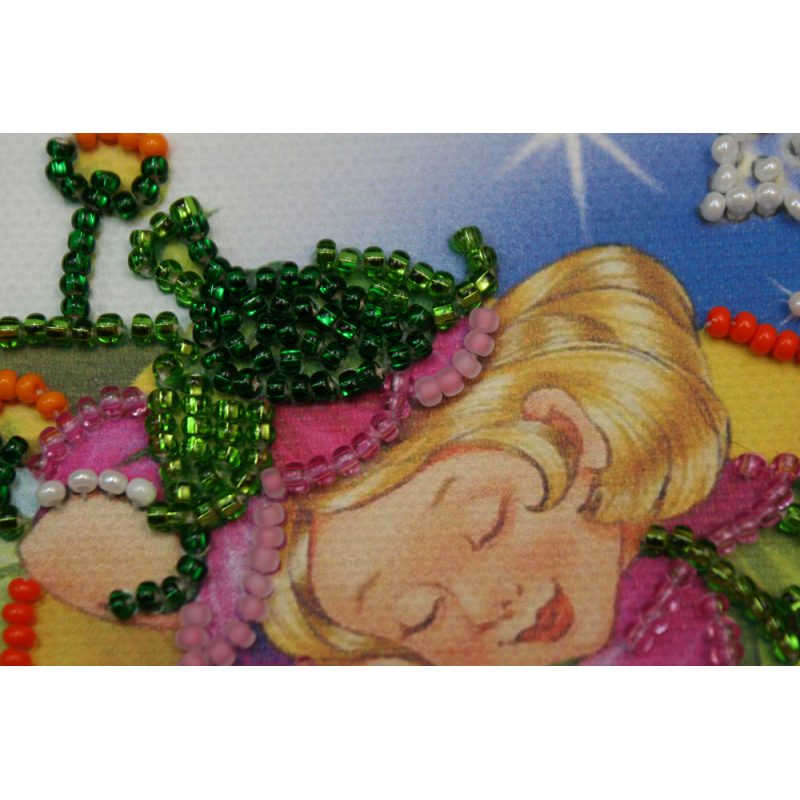 Mini Bead embroidery kit Sleeping fairy