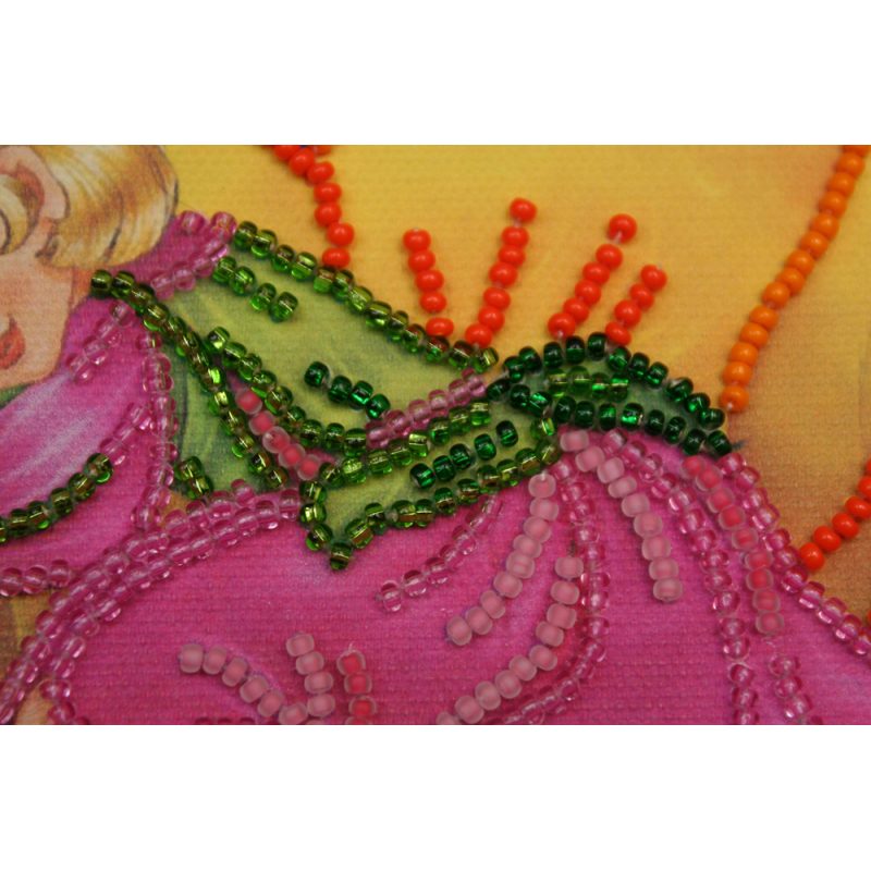 Mini Bead embroidery kit Sleeping fairy