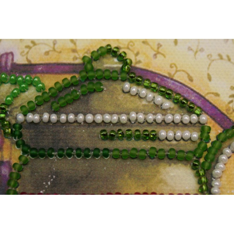 Mini Bead embroidery kit Violet tea