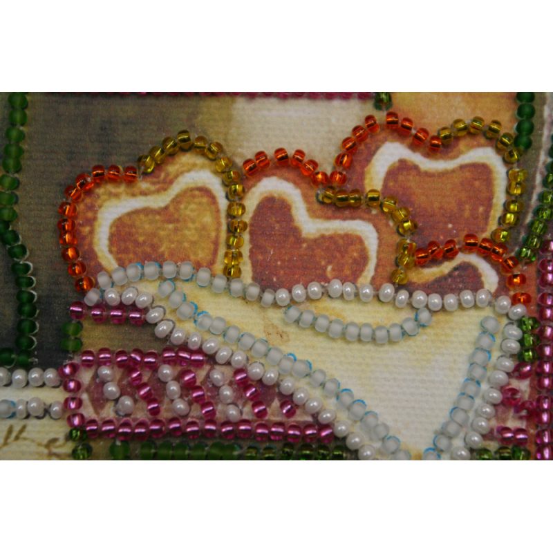 Mini Bead embroidery kit Violet tea