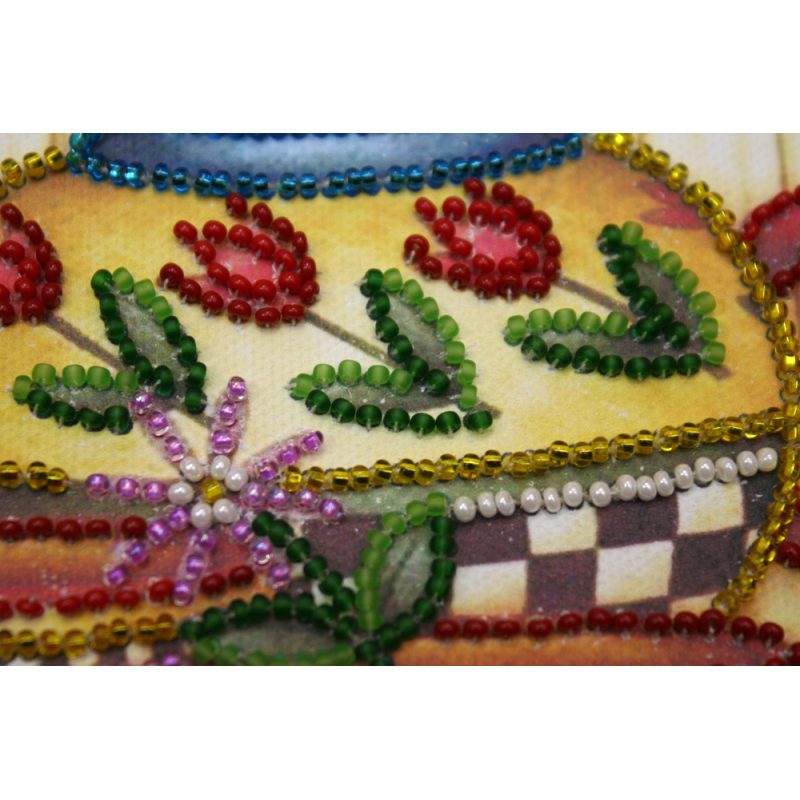 Mini Bead embroidery kit Tea-party