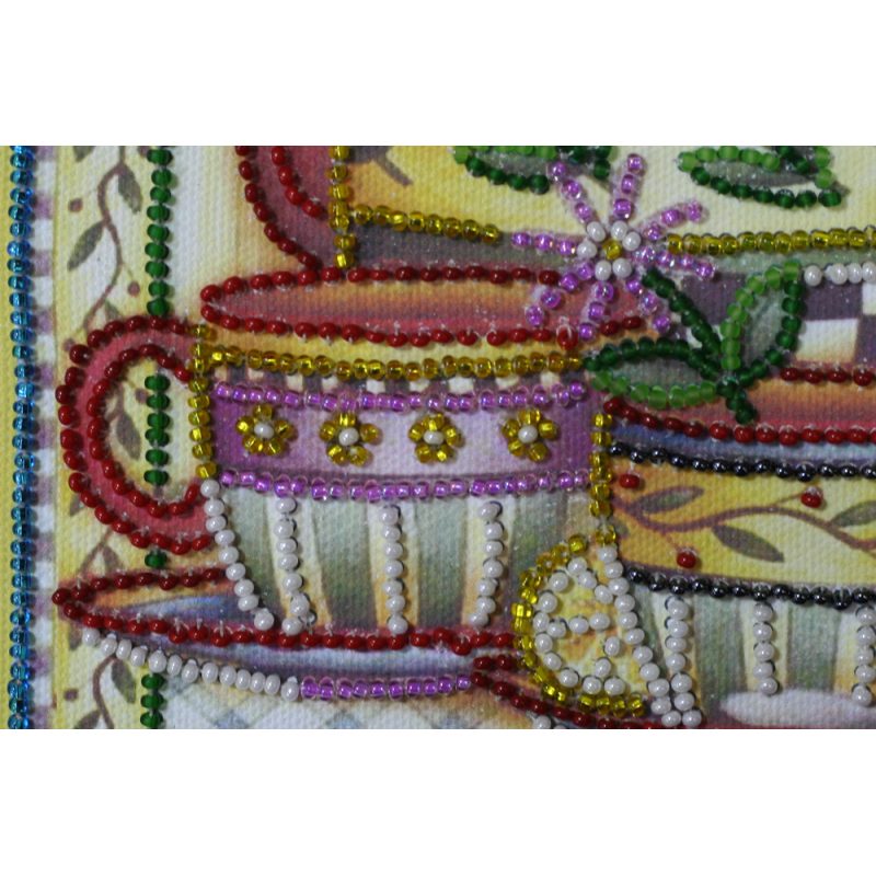 Mini Bead embroidery kit Tea-party