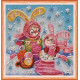 Mini Bead embroidery kit Knitting bunnies