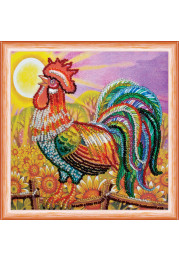 Mini Bead embroidery kit Cockerel