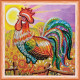Mini Bead embroidery kit Cockerel