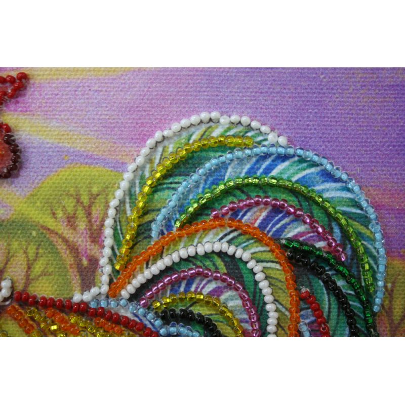Mini Bead embroidery kit Cockerel