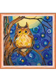 Mini Bead embroidery kit Midnight Owl
