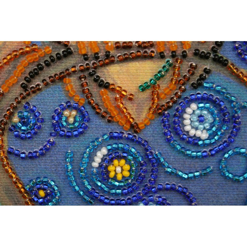 Mini Bead embroidery kit Midnight Owl