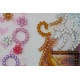 Mini Bead embroidery kit Owl and coffee