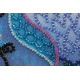 Mini Bead embroidery kit Blue owl