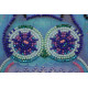 Mini Bead embroidery kit Blue owl