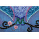 Mini Bead embroidery kit Blue owl