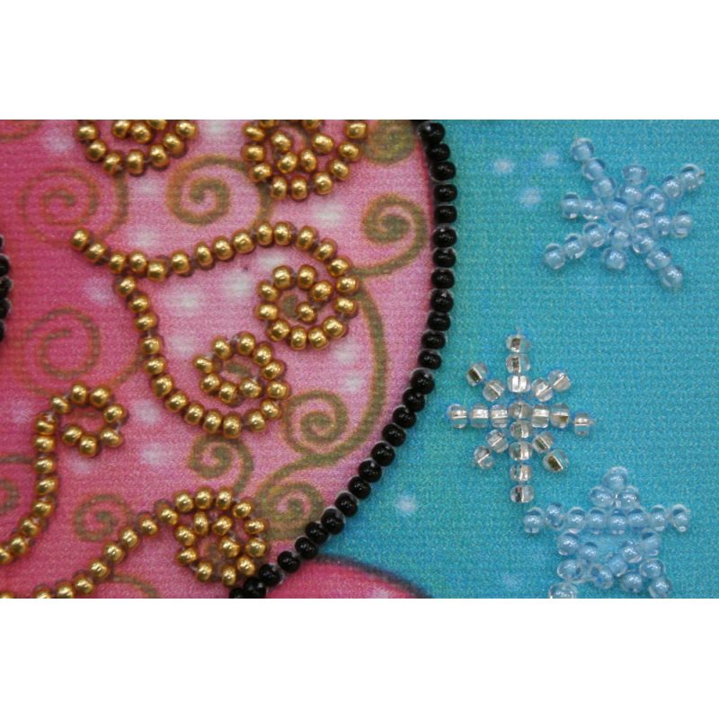 Mini Bead embroidery kit Fairy owl