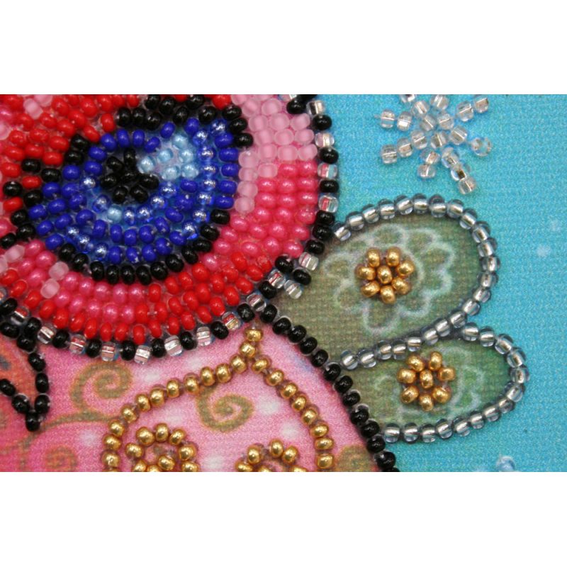 Mini Bead embroidery kit Fairy owl