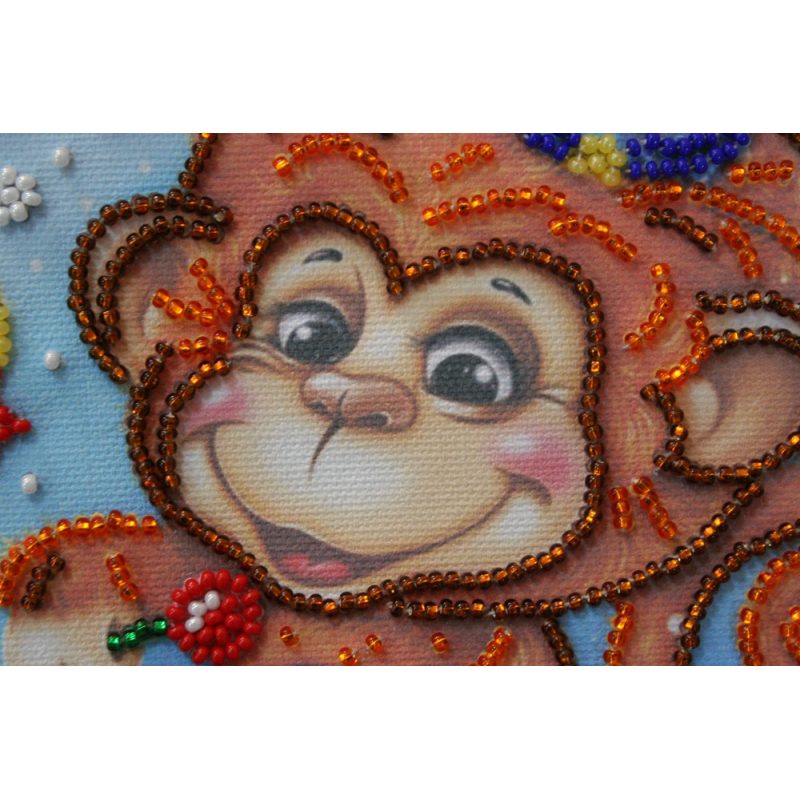 Mini Bead embroidery kit Drummer-girl