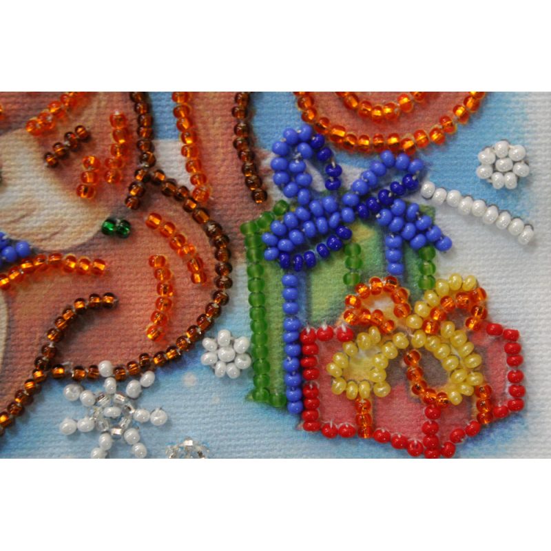 Mini Bead embroidery kit Drummer-girl