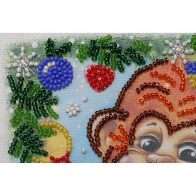 Mini Bead embroidery kit Drummer-girl