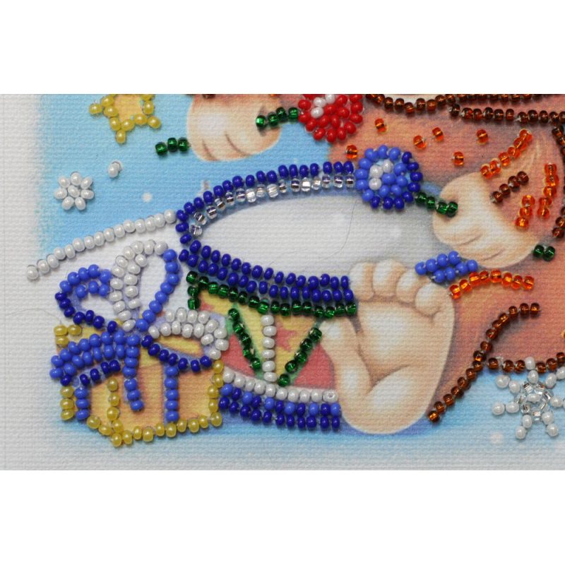 Mini Bead embroidery kit Drummer-girl