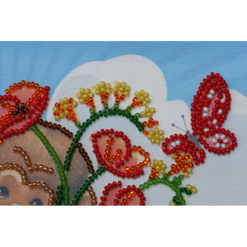 Mini Bead embroidery kit Poppies bunch