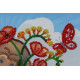 Mini Bead embroidery kit Poppies bunch
