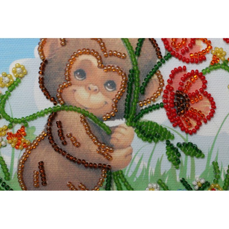 Mini Bead embroidery kit Poppies bunch