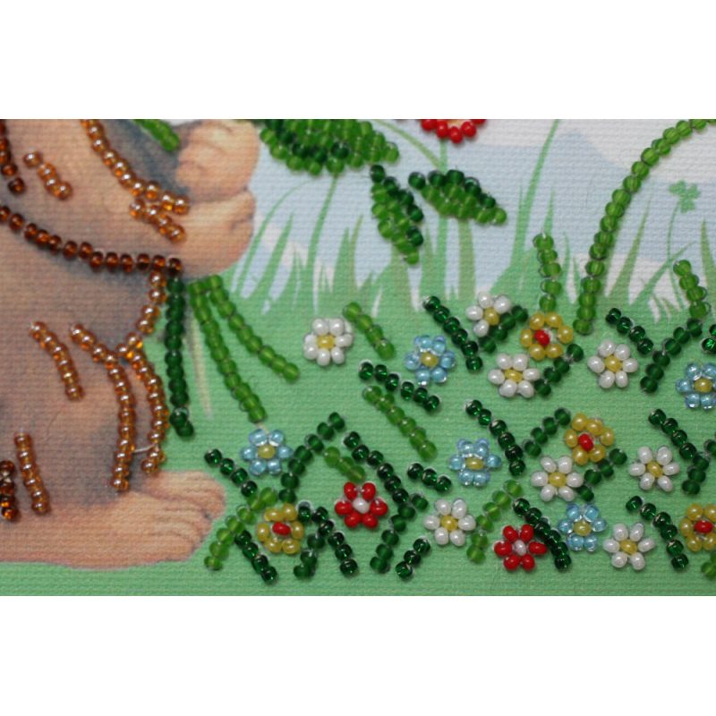 Mini Bead embroidery kit Poppies bunch