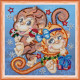 Mini Bead embroidery kit Cheer monkeys